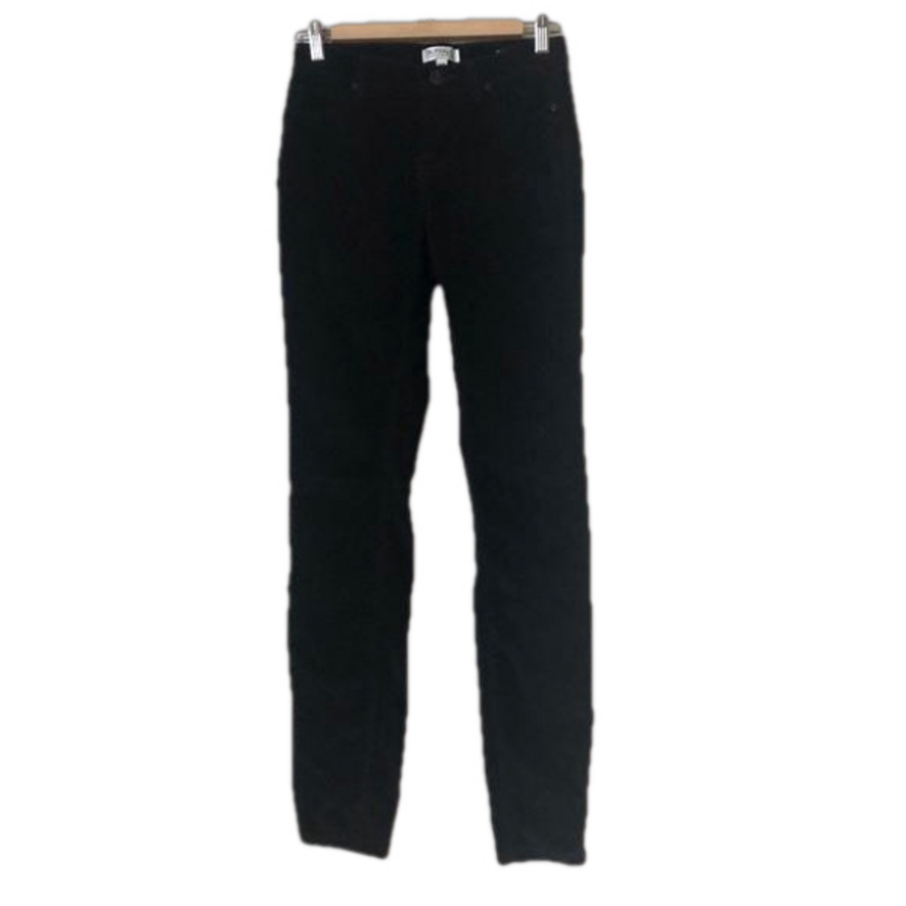 Buffalo David Bitton Black Velvety Cordoroy Mid-Rise Pants Straight Leg 4x32